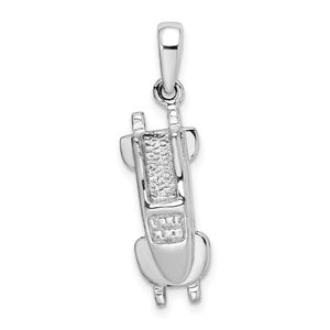 COPY - Sterling Silver Polished 3D Lake Placid Bobsled Pendant
